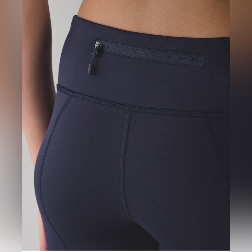 Lululemon Pace Rival Crop *22” in Midnight Navy - Luxtreme - Size 4 - Picture 6 of 12